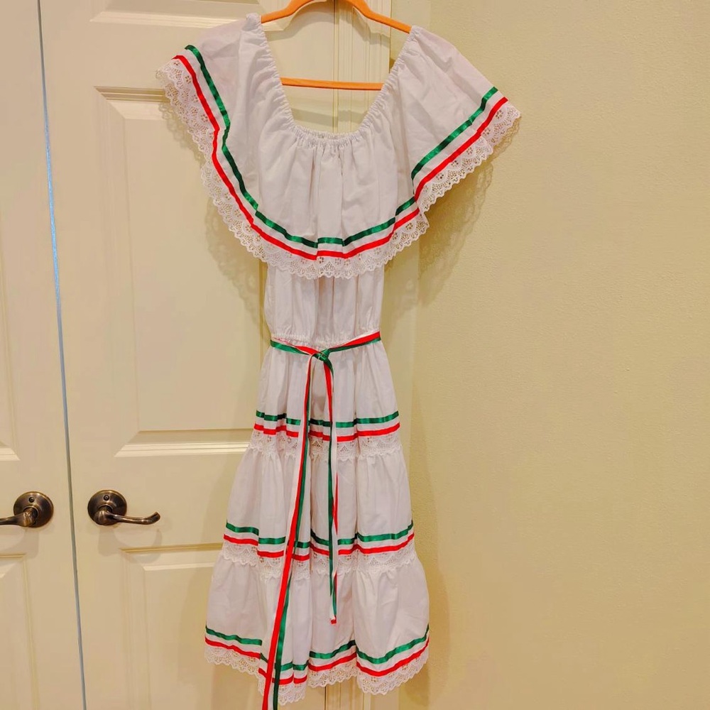 Authentic Mexican Dress Señorita Halloween Costume Cinco De Mayo Women L/XL - Picture 11 of 11